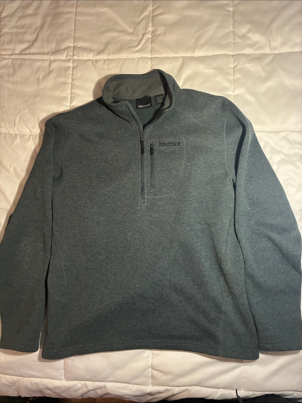 Marmot Men's Drop Line 1/2 Zip Fleece Pullover Size XXL Heather Gray